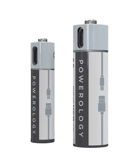 Powerology AAA USB Rechargeable Battery (2pc pack)