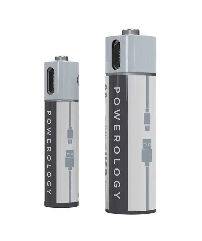Powerology AAA USB Rechargeable Battery (4pc pack)