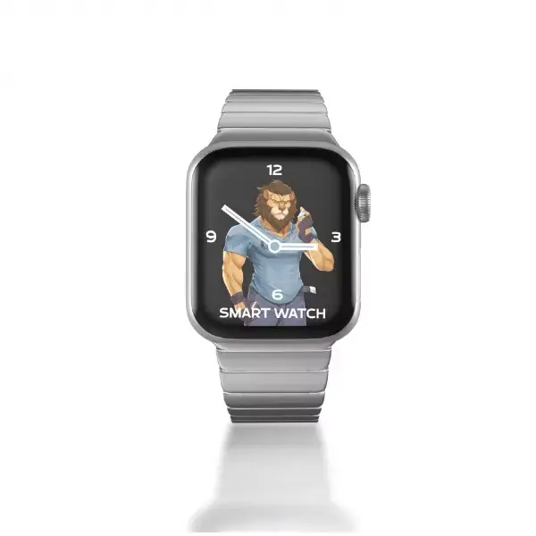 Green Acero Correa Link Bracelet for Apple Watch 42 / 44mm – Silver