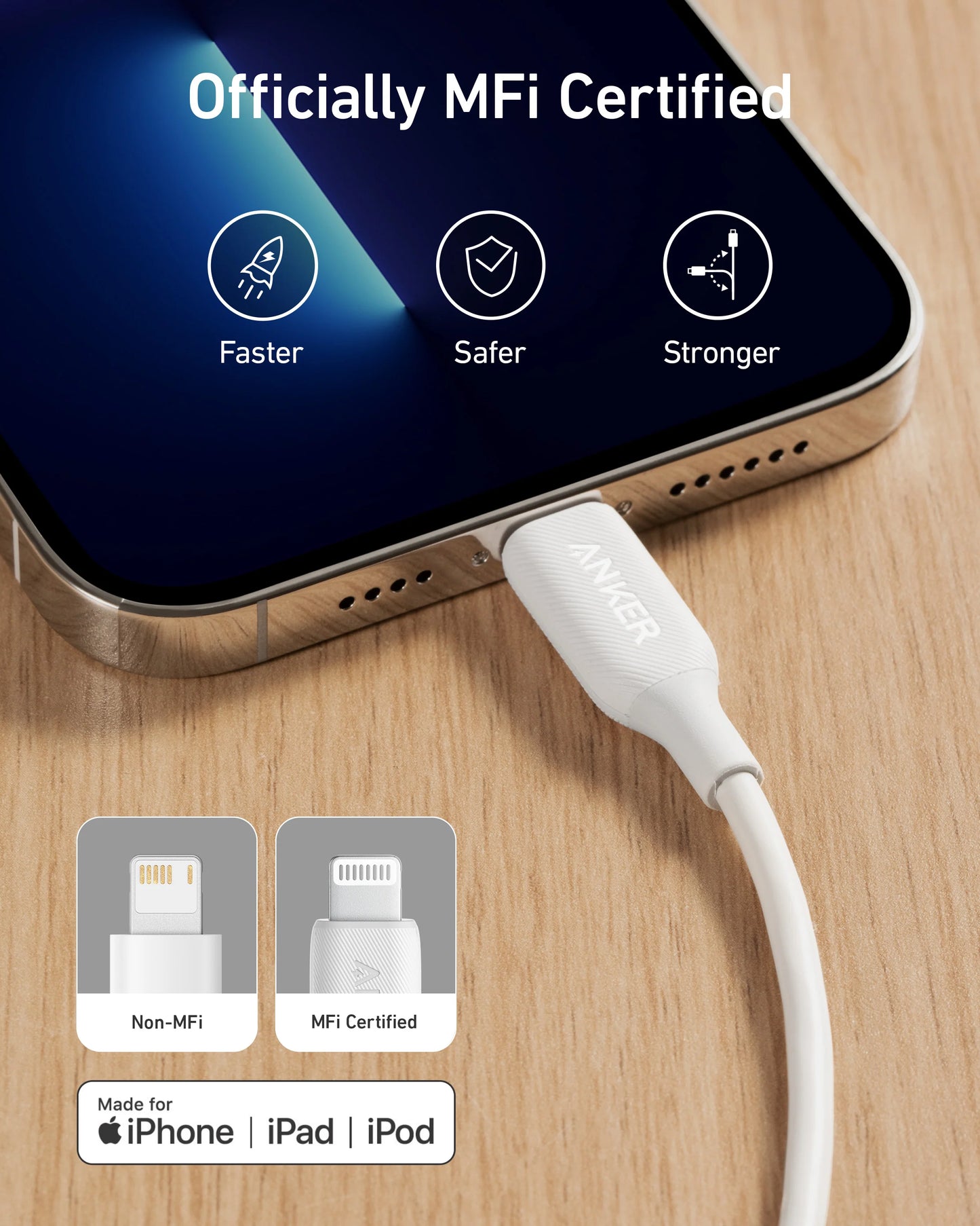 Anker 541 USB-A to Lightning Cable (3ft / 6ft)