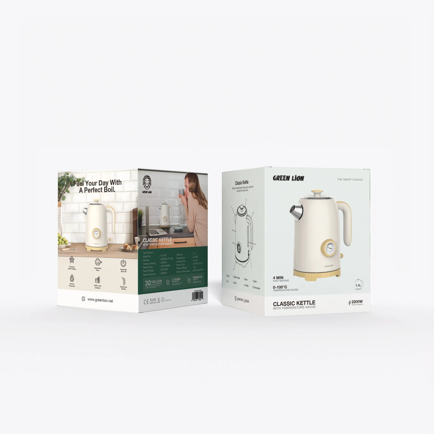 Green Lion Classic Kettle - Beige