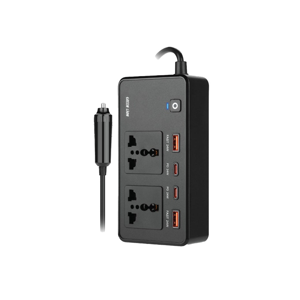 محول طاقة للسيارة Green Lion GC-200 - أسود