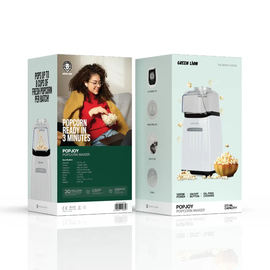 Green Lion PopJoy Pop Corn Maker - White