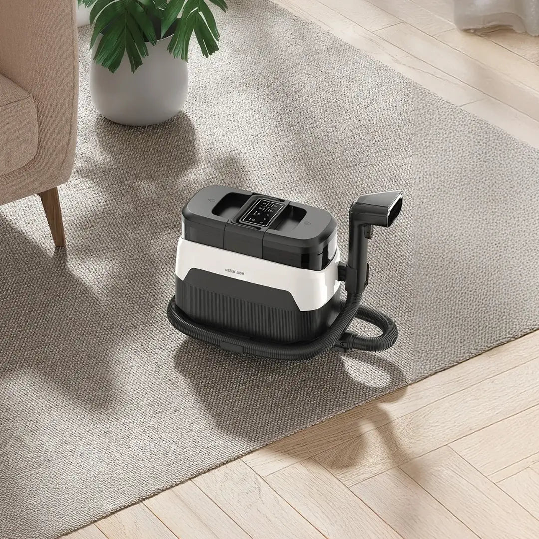 Green Lion Steam Carpet Pro with Double Tank & Deep Stain Cleaning - Black