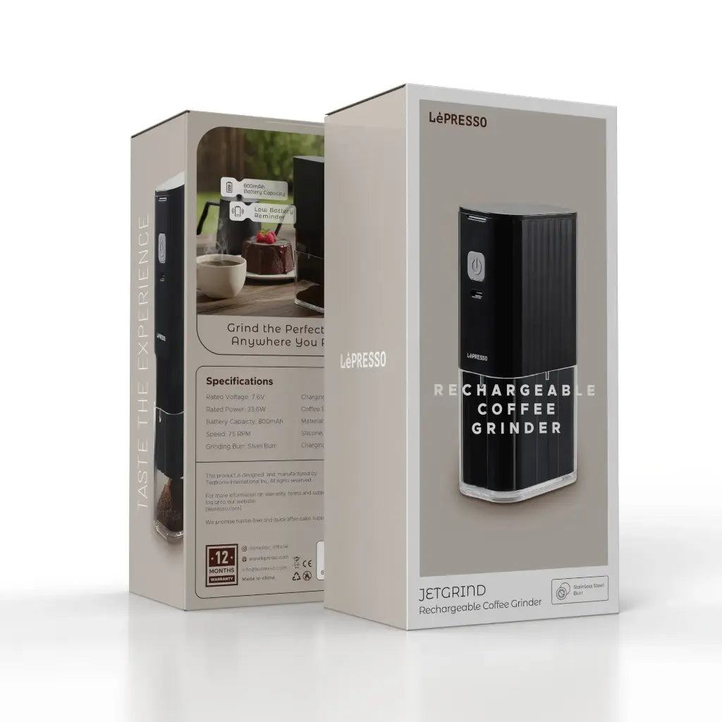 Lepresso JetGrind Rechargeable Coffee Grinder - Black