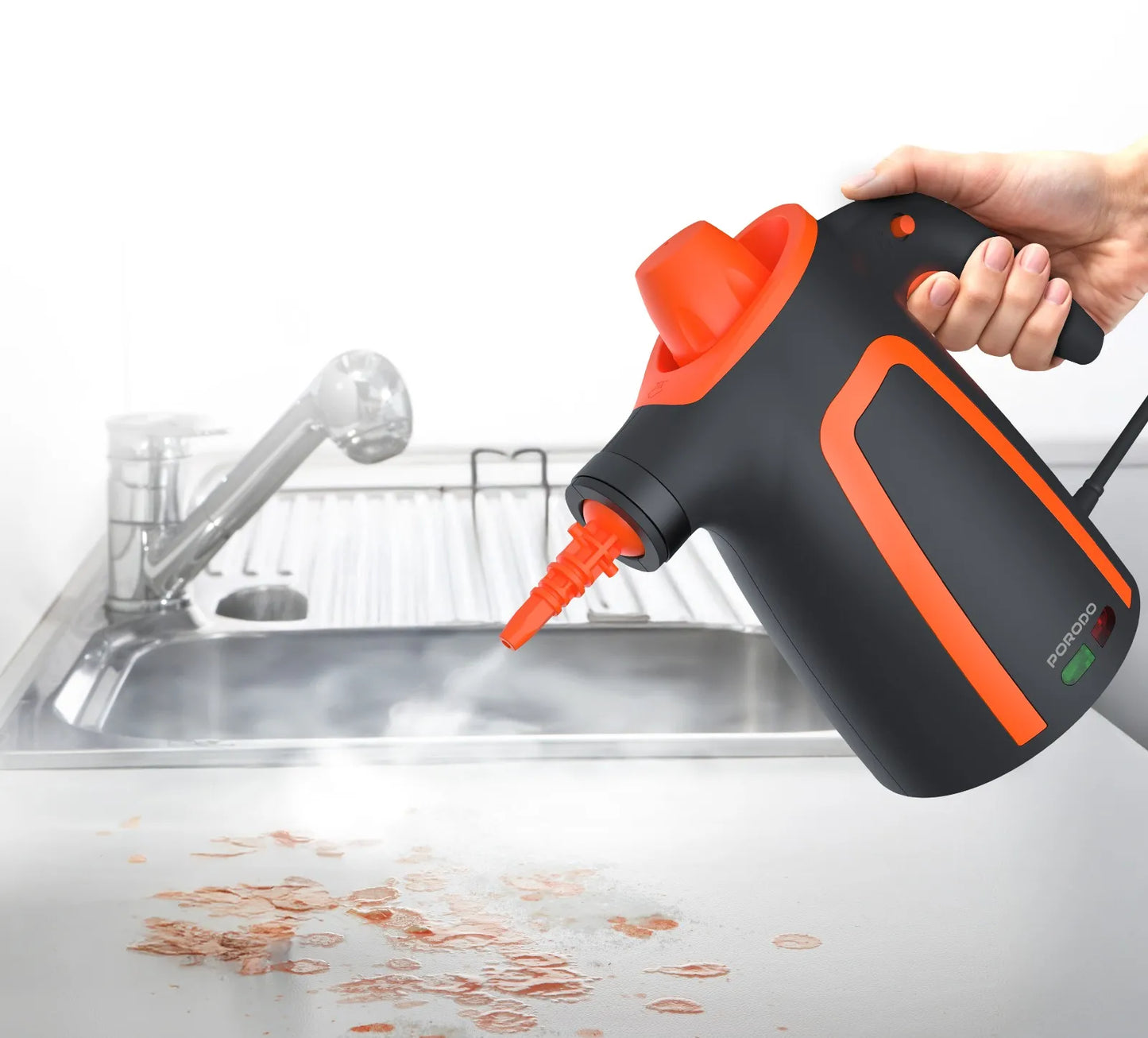 Porodo Lifestyle Multi-Surface Steam Cleaner - Black