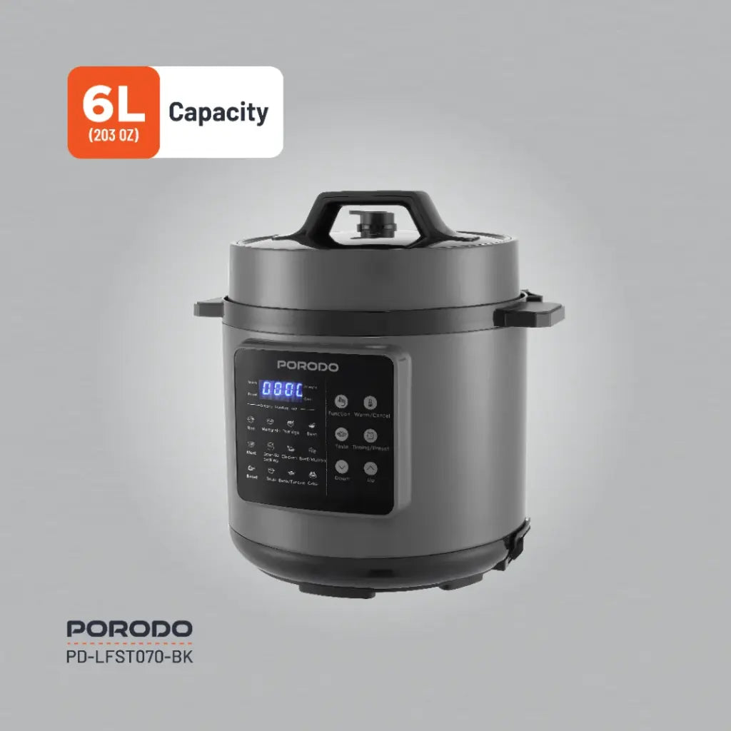 Porodo Lifestyle 1300W Multi-Cuisine Pressure Cooker - Black