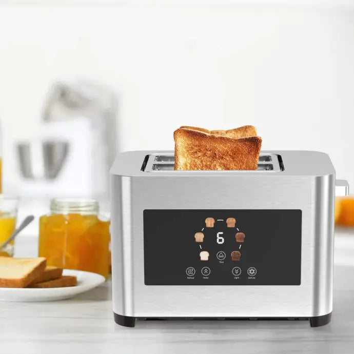 Porodo Lifestyle 2-Slice Digital Pop up Toaster 850W - Silver