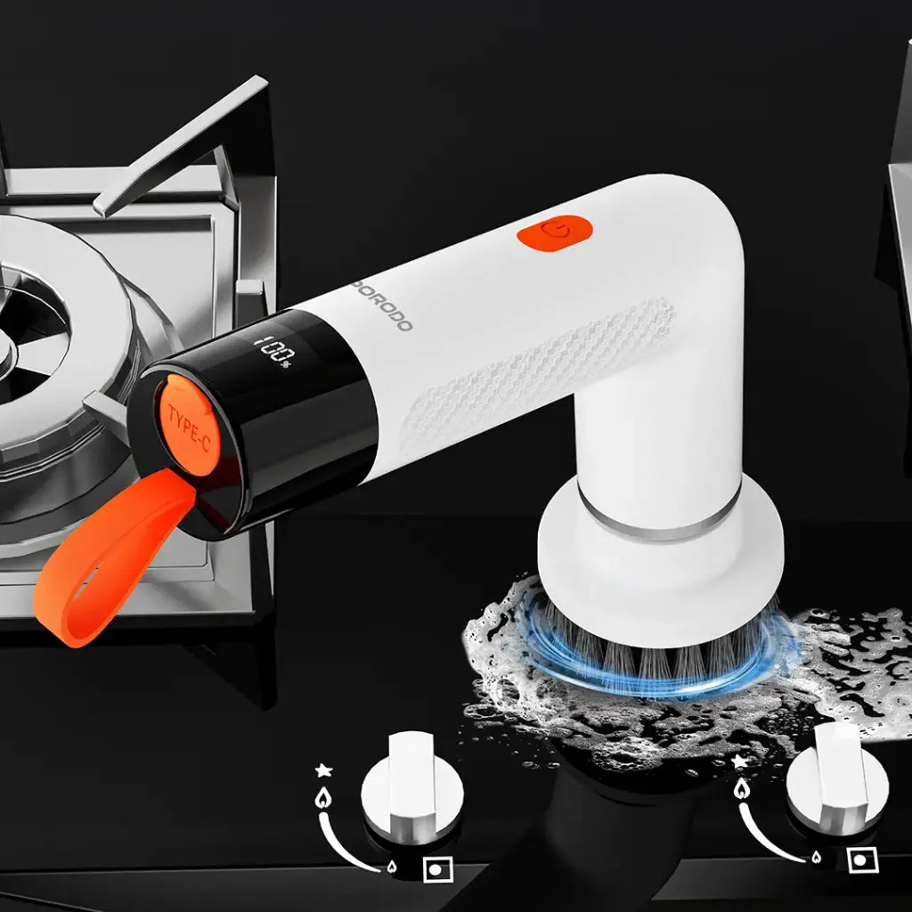 Porodo Lifestyle MiniSpin Electric Cleaning Brush - White