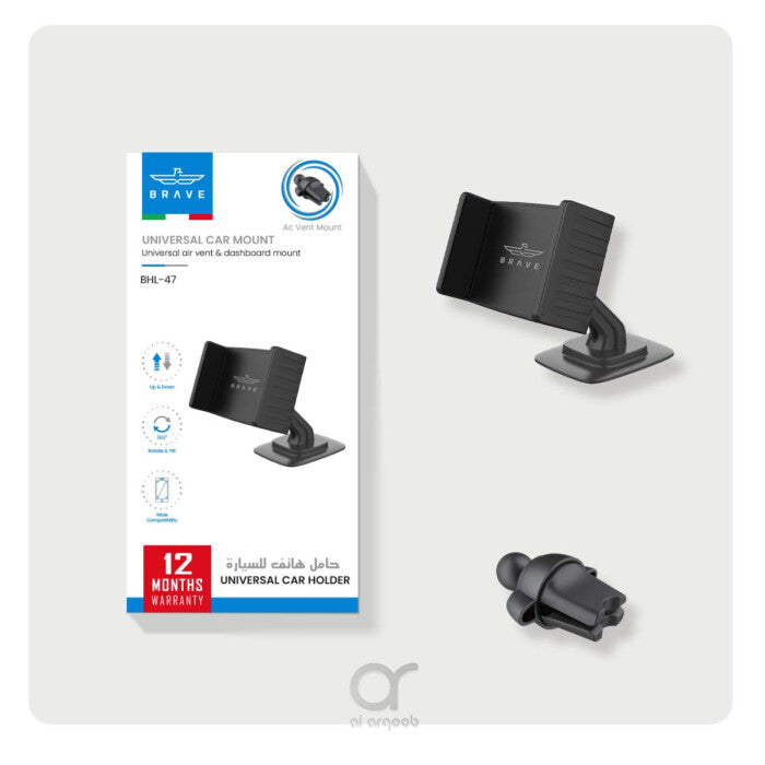 BRAVE Universal Car Mount Air-Vent & Dashboard Mount