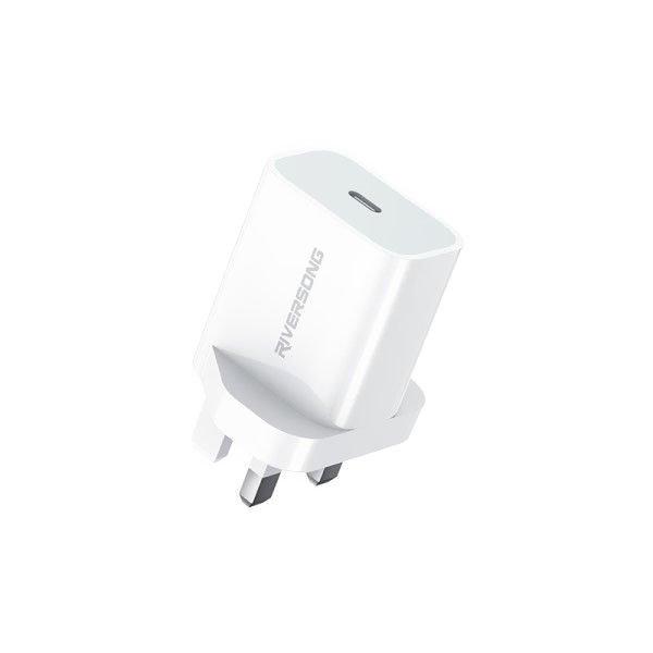 Riversong ,Wall Charger, Fast Charging, 20 Watts , White