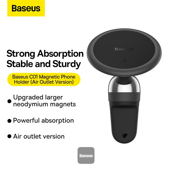 Baseus C01 Magnetic Phone Holder (Air Outlet Version) Black