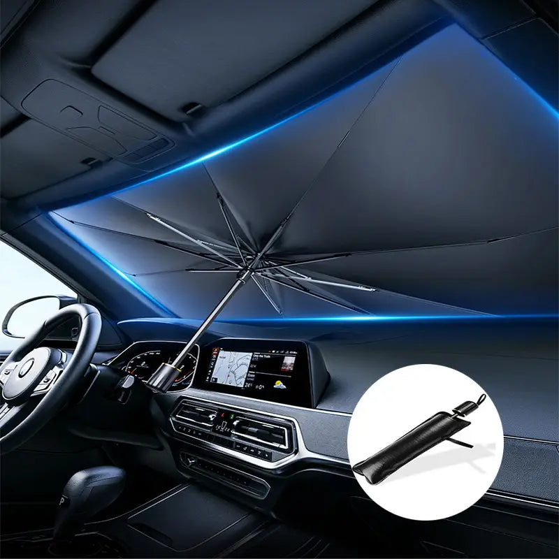 An umbrella made of heat-insulating fabric to shade the car from the sun's rays Big