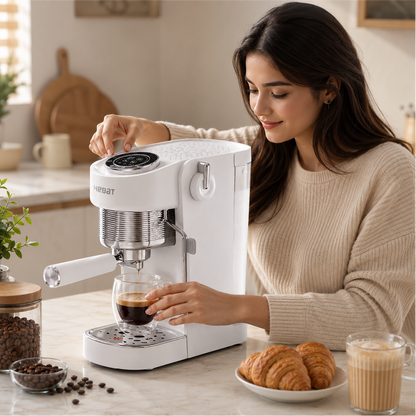 HEBAT Premium 3 IN 1 Coffee Maker WHITE