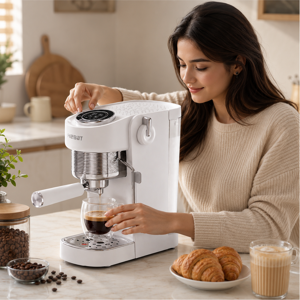 HEBAT Premium 3 IN 1 Coffee Maker WHITE