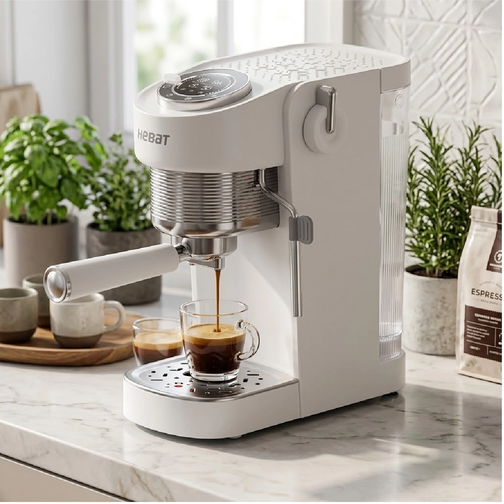 HEBAT Premium 3 IN 1 Coffee Maker WHITE