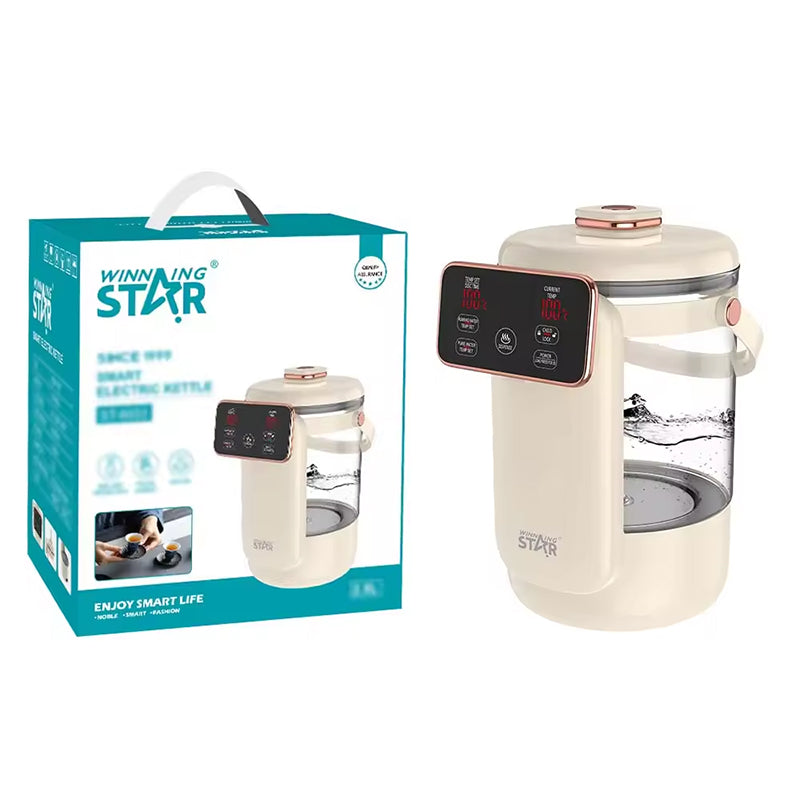 Winning Star Electric Water Heater Portable Led Screen Water Boiler 1350W 2.5L