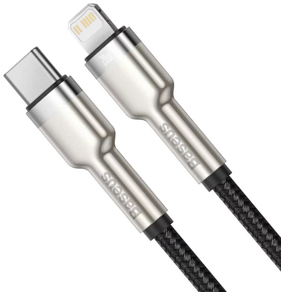 Baseus Cafule Series Metal Data Cable USB to IP PD 20W Black