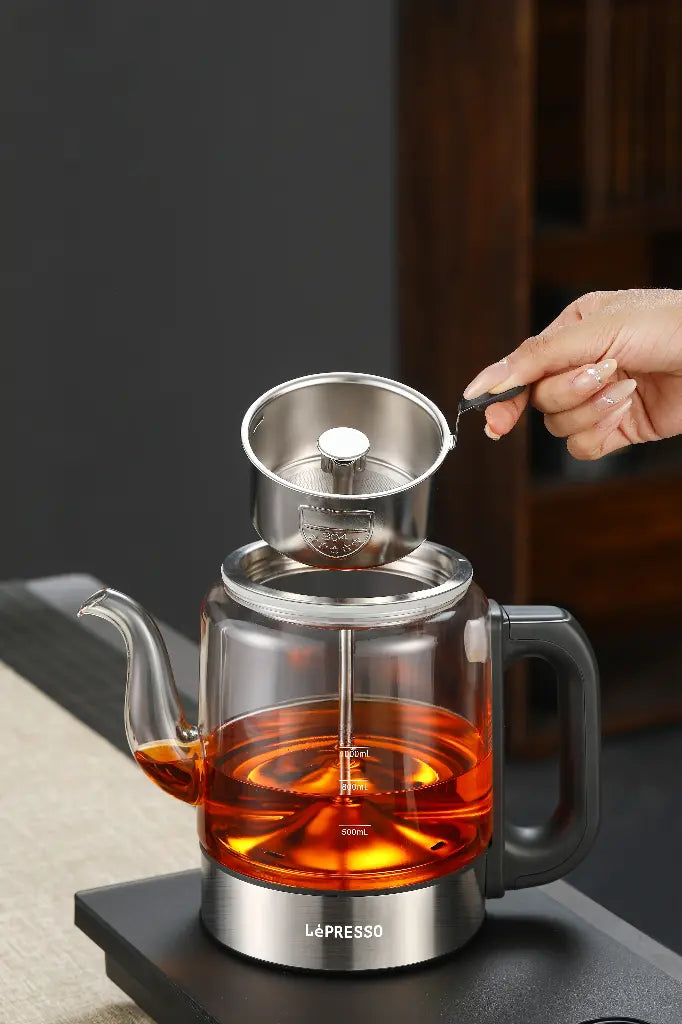 LePresso AuraBrew Tea Brewer and Water Boiler - Gray