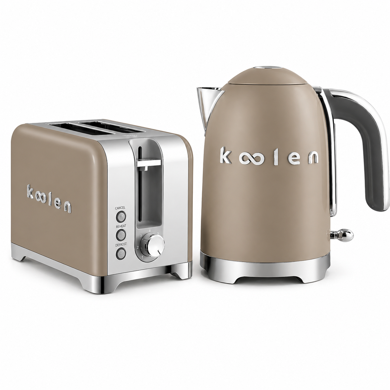 Koolen Retro Kitchen Set – Electric Kettle & 2-Slice Toaster Bundle