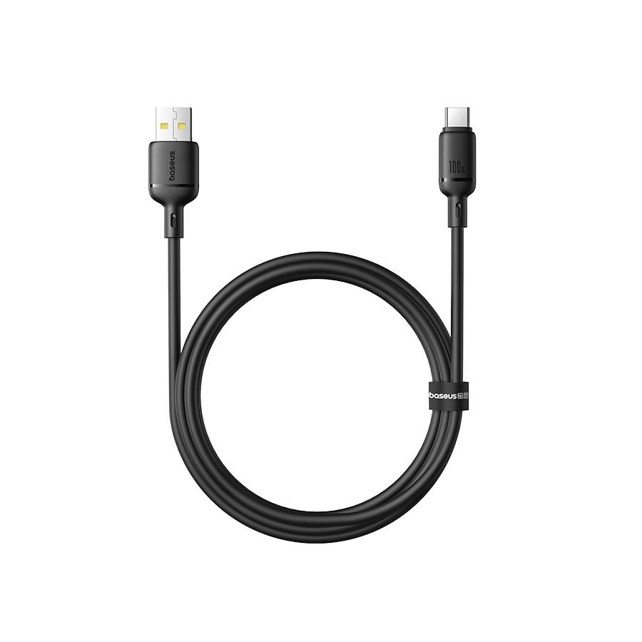 BASEUS SILKY Cable USB-C to USB-A 1m 100W black