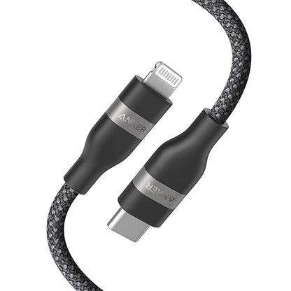 Anker USB-C to Lightning Cable (3 ft 60W, Upcycled-Braided)
