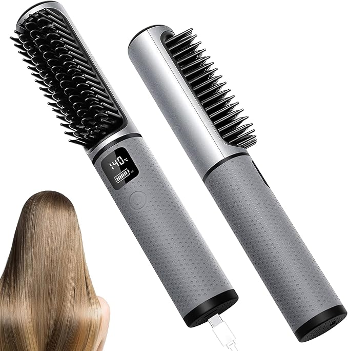 Cordless Hair Straightener Brush