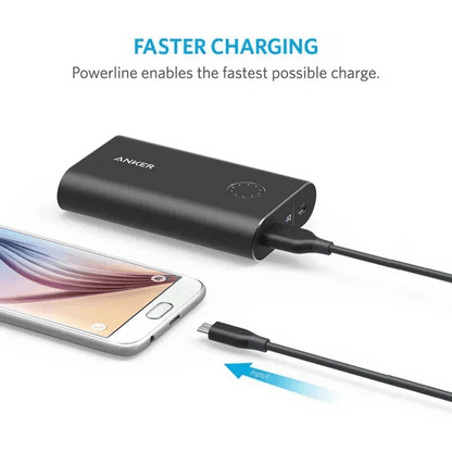أنكر باور لاين مايكرو USB 0.9 متر أسود 