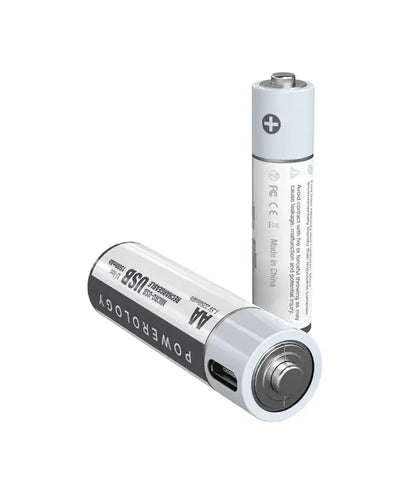 Powerology AAA USB Rechargeable Battery (2pc pack)
