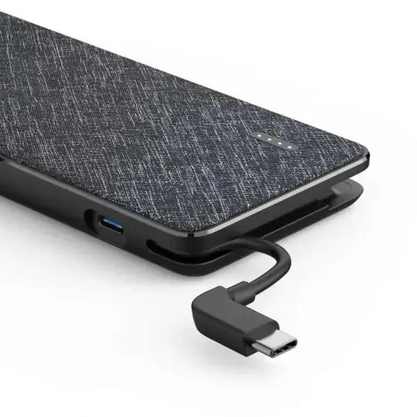Anker PowerCore+ Metro 10000 with Built-in USB-C Cable – Black Fabric