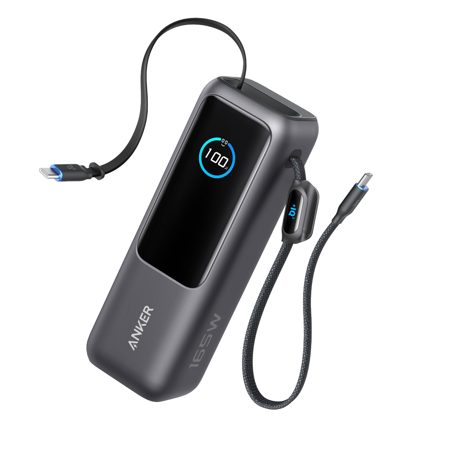 Anker Power Bank 25000mAh 165W Built-In Retractable USB-C Cable
