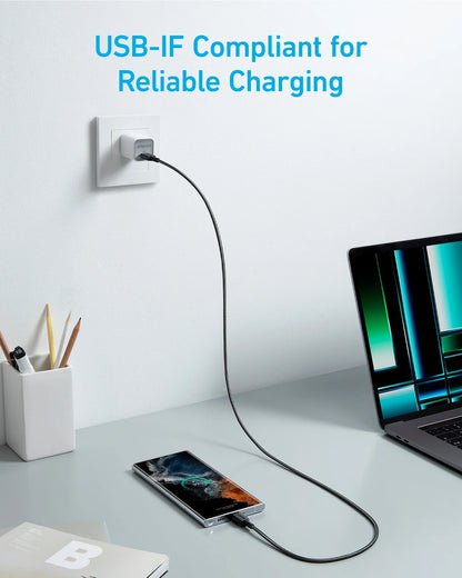 كابل Anker 322 USB-C إلى USB-C بطول 0.9 متر 