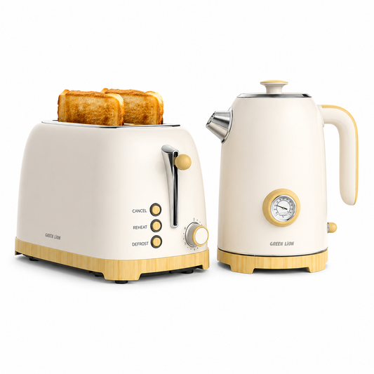 Green Lion Classic Kitchen Set (Kettle + Toaster) – Beige