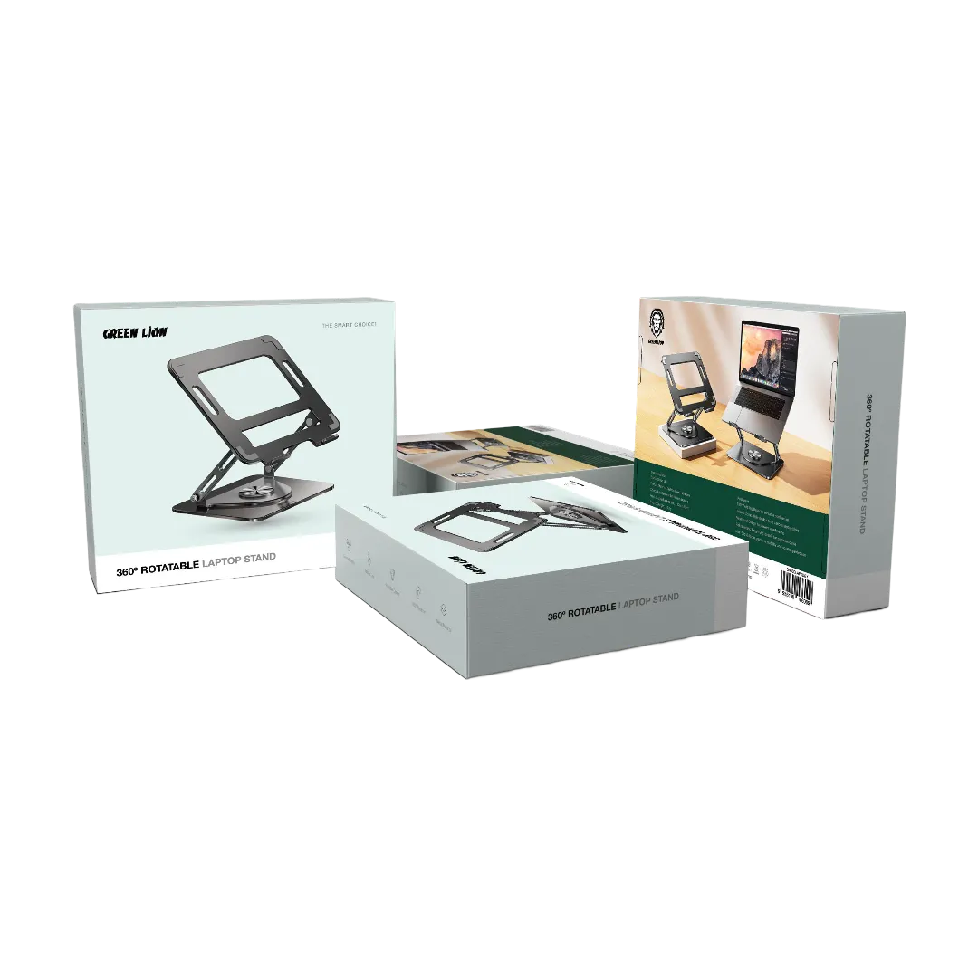 Green Lion 360 Rotatable Laptop Stand - Black