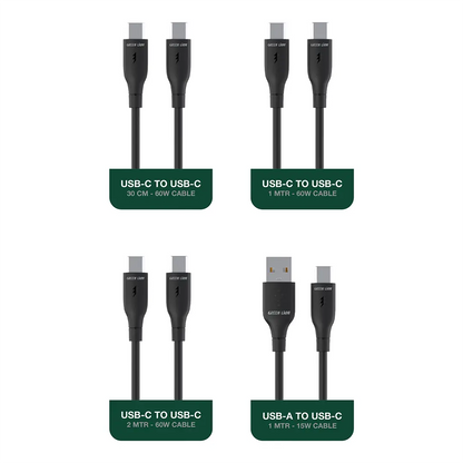 Green Lion 4 in 1 Cable Combo All-In-One Kit - Black