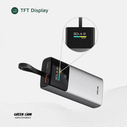Green Lion Voltix 10000mAh Power Bank PD20W - Grey