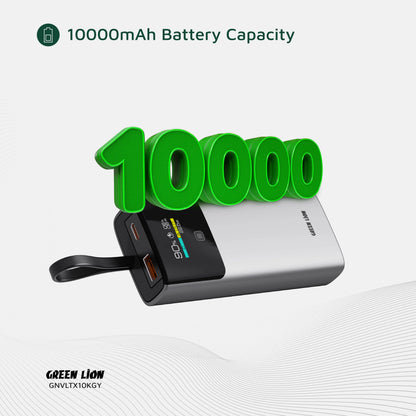 Green Lion Voltix 10000mAh Power Bank PD20W - Grey