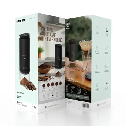 Green Lion Grind Pro Coffee Grinder-Rechargeable - Black