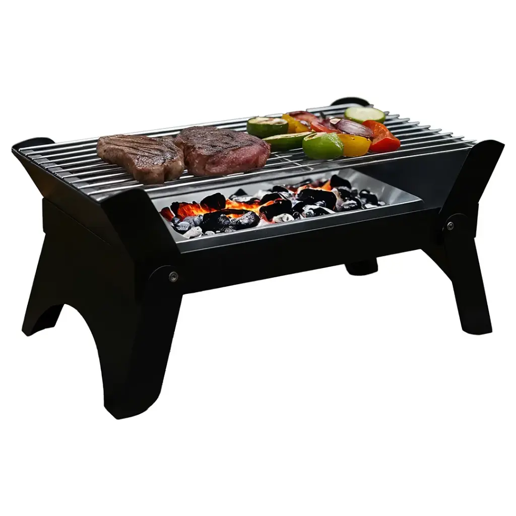 Green Lion Qudra Foldable BBQ Grill - Black