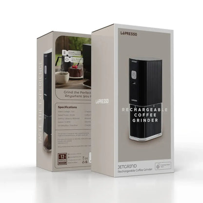 Lepresso JetGrind Rechargeable Coffee Grinder - Black