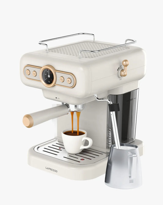 LePresso Retro Espresso Boiler Machine Gauge and Milk Steamer