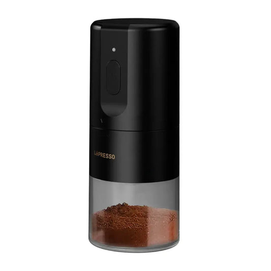 LePresso Portable Coffee Conical Grinder Espresso Machine - Black