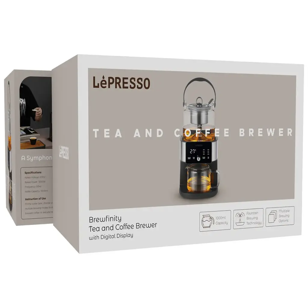LePresso Brewfinity Tea and Coffee Brewer with Digital Display - Black