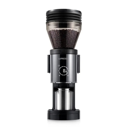 LePresso Grindeur Conical Burr Grinder with Digital Weight Control - Black