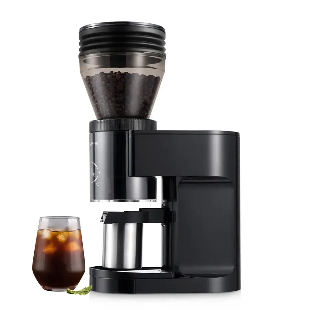 LePresso Grindeur Conical Burr Grinder with Digital Weight Control - Black