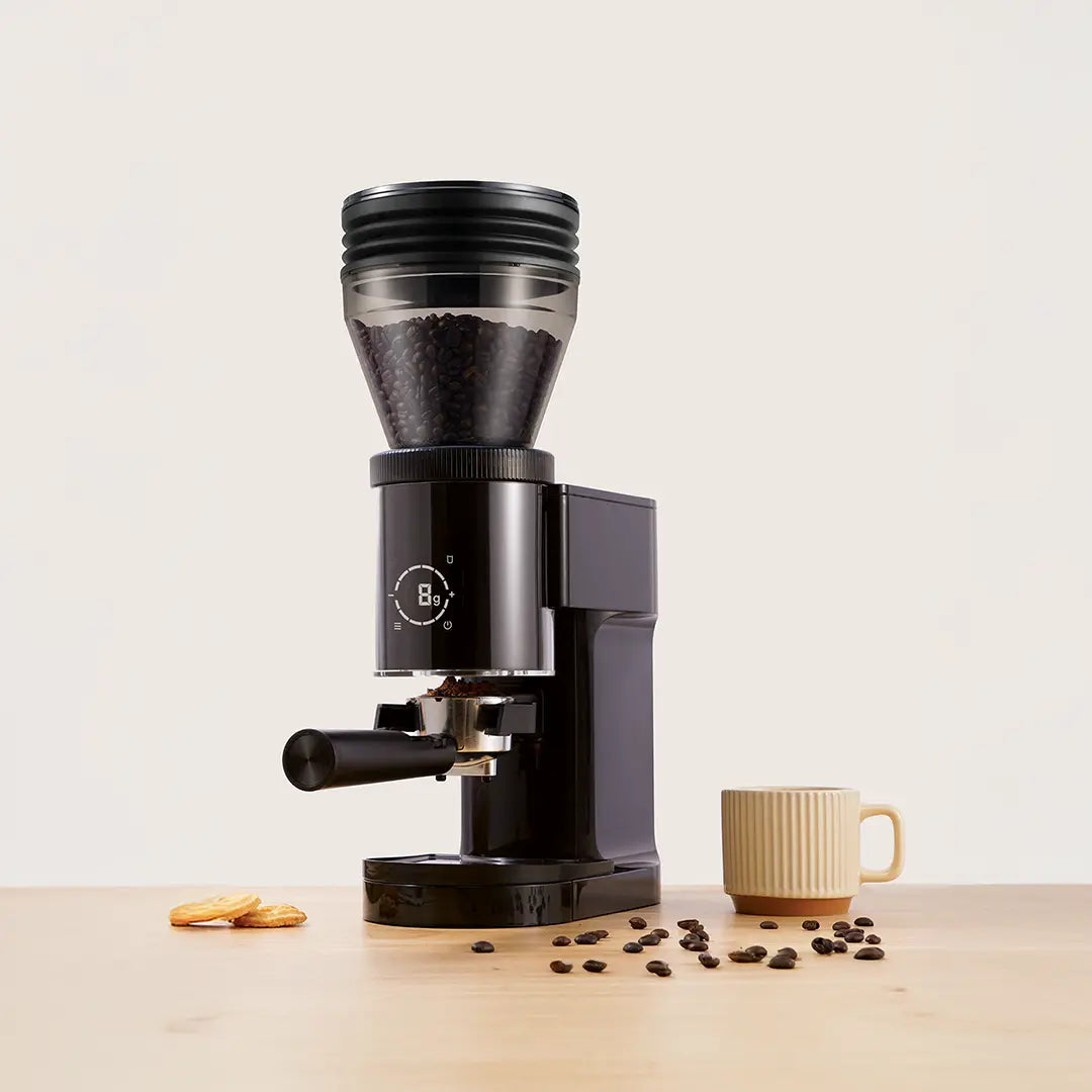 LePresso Grindeur Conical Burr Grinder with Digital Weight Control - Black