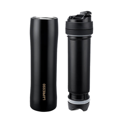 LePresso Stainless Steel Portable French Press - Black