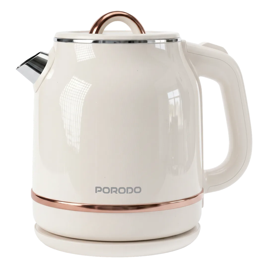 Porodo Lifestyle Ketto 1.2L Automatic Electric Kettle with Boil Dry Protection - Beige