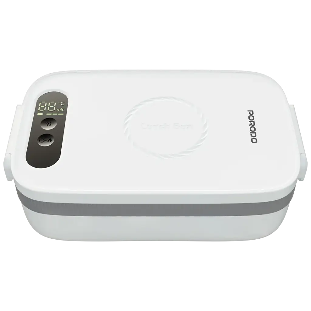 Porodo Lifestyle HeatMate Rechargeable Electric Lunch Box- White