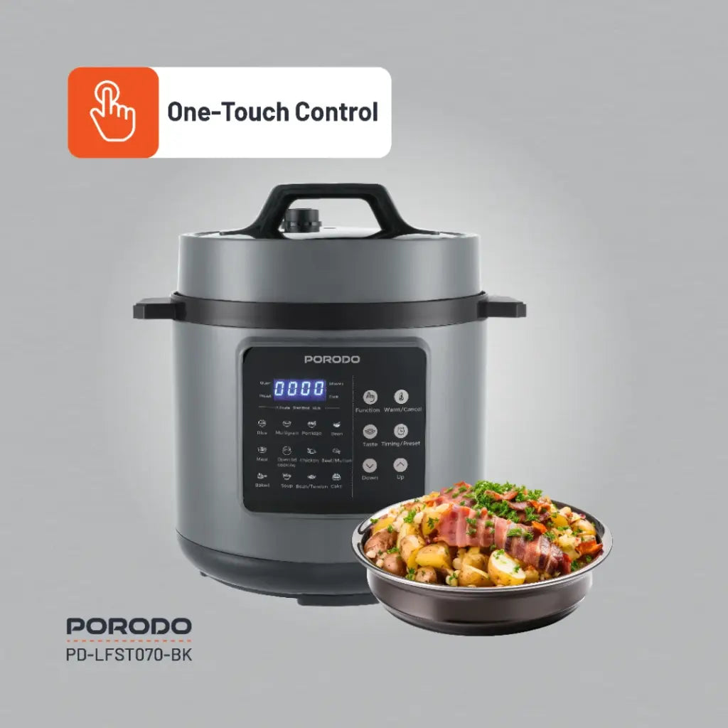 Porodo Lifestyle 1300W Multi-Cuisine Pressure Cooker - Black